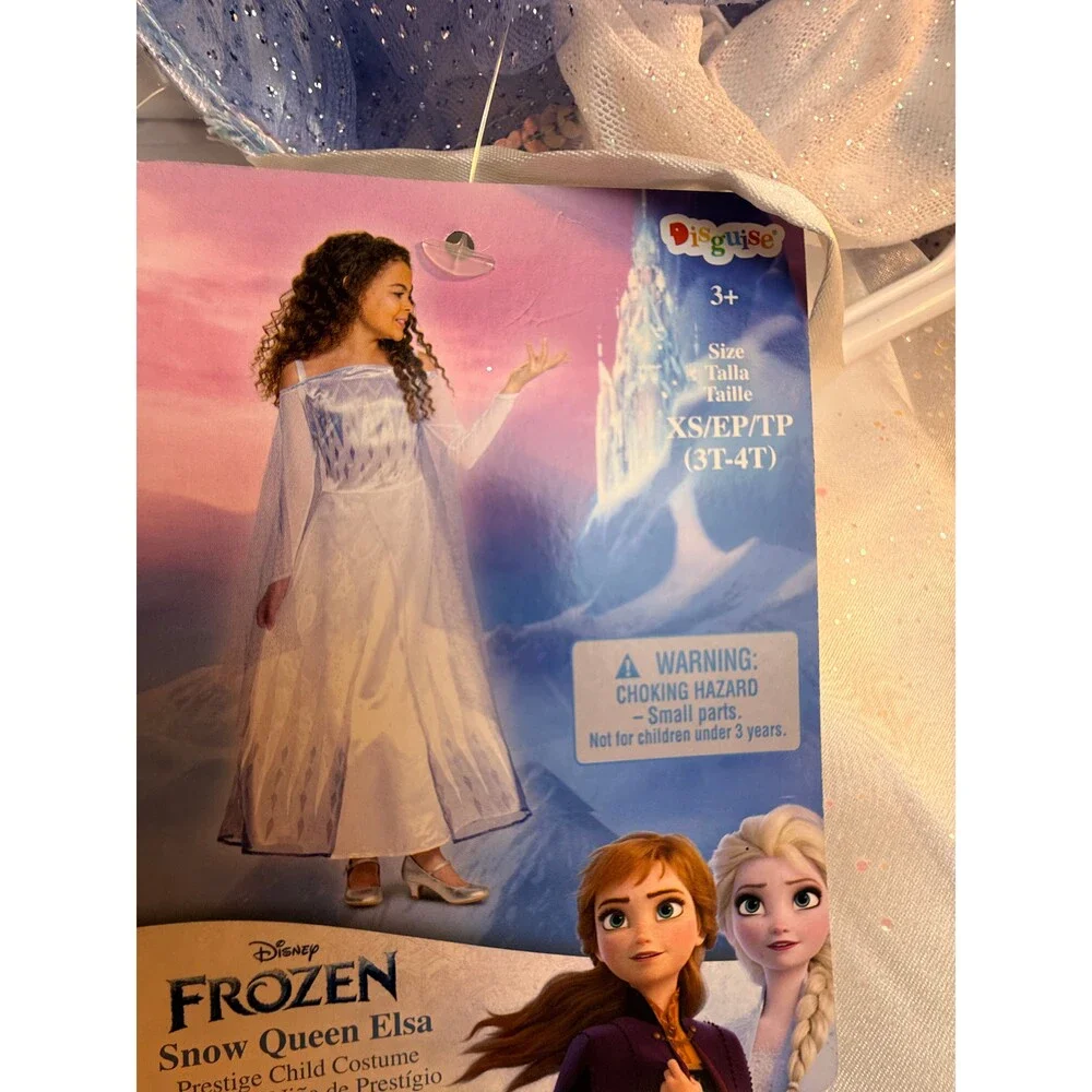 Disney Frozen Snow Queen Elsa Prestige Costume Dress NWT Girls XS 3T-4T